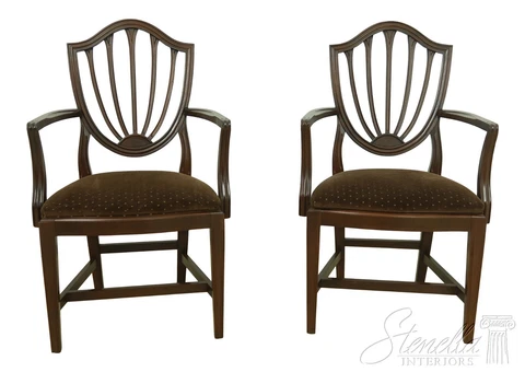 L54697EC: Pair Georgian Court Cherry ETHAN ALLEN Armchairs Cover