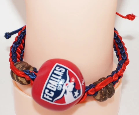 FC DALLAS MLS - SINGLE KUKUI NUT + MACRAME BRAID BRACELET SOCCER FUTBOL NEW Cover