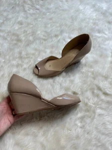 CL by Chinese Laundry Tan Patent Leather Wedge Shoes 8.5M - Picture 1 of 10