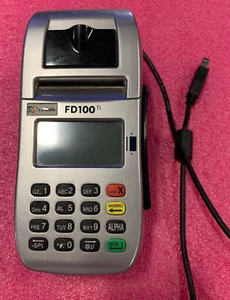 First Data FD100Ti POS Credit Card Terminal Ethernet Dial w/ USB Cable - Picture 1 of 3
