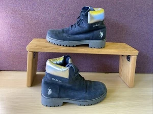 U.S. POLO ASSN Navy Suede Lace Up Women's Ankle Boots, Size UK-4.5/5, EU-37 - Picture 1 of 7
