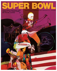 1970 Super Bowl IV (Viking vs Chiefs) Poster of Game Program Cover,  8x10 Photo - Picture 1 of 1