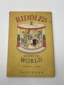 1945 1st Edition Riddles Around The World Illustrated By Fritz Kredel 