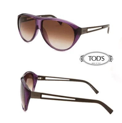 Gafas de sol TOD'S para mujer TO44 81F marco púrpura marrón degradado lentes hechas en ITALIA Foto 1 de 4