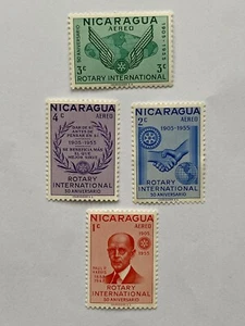 Briefmarken aus NICARAGUA 1956 4er Set Rotary International50th Stamps postfrisch - Bild 1 von 7