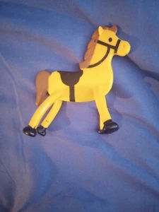 Oriental Trading Company biegsamer beweglicher Kunststoff braun Pferd schwarz Sattel - Bild 1 von 3