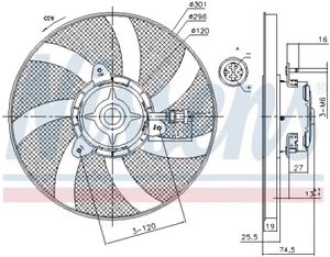 Se adapta al ventilador NISSENS NIS 85800, refrigeración del motor stock DE - Imagen 1 de 10