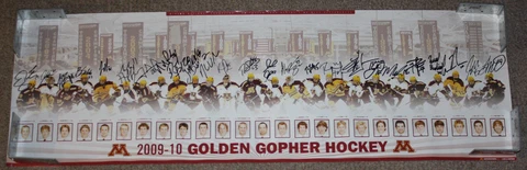 2009 2010 Minnesota Gophers Team Photo 34x11 Poster Auto Nick Leddy Cover