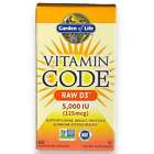 Garden of Life Vitamin Code Raw D3 5000 IU Whole Food Supplement 60 Veg Caps2/25