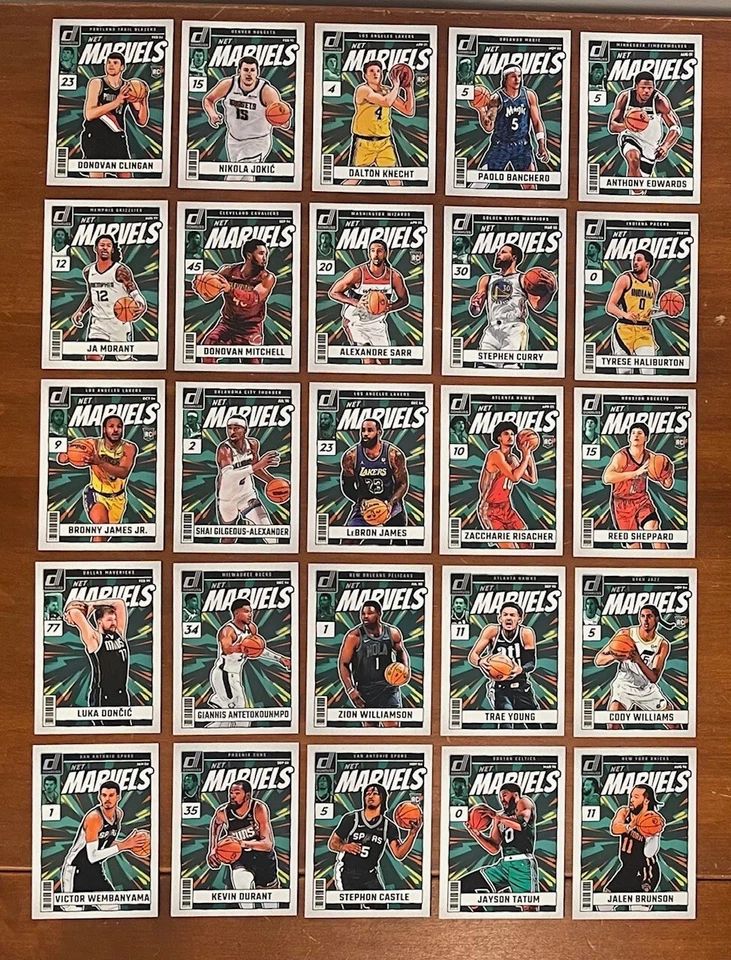 2024-25 Donruss NBA Net Marvels Juego Completo 25 Tarjetas Inserto Set Foto 1 de 1