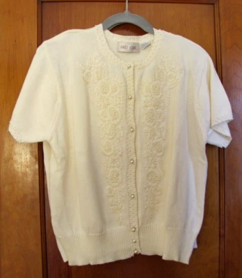 First Issue 象牙色毛衣套装 带 1 件棉和 1 件聚酯纤维背心 适合复活节 — 第 1/4 张图片