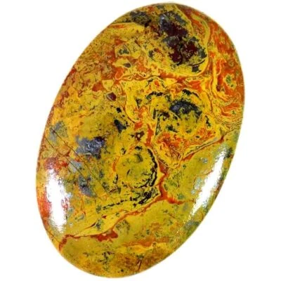 31.40Cts. 22X33X5mm 100% Natural Royal Morocco Seam Agate Oval cab Gemstone - Image 1 of 4