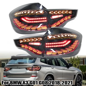Set LED Dynamic Tail Light For BMW X3 G01 G08 2018-2021 Rear Brake Lamp Somked - Imagen 1 de 17