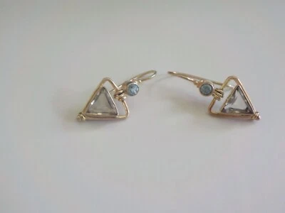 Gancho para pendiente perforado triángulo piedra gris claro probado 925 redondo colgante Foto 1 de 4