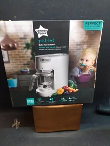 Tommee Tippee Quick Cook Baby Food Maker vapor blanco/mezclas comidas caseras. - Imagen 1 de 3