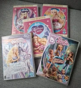 BARBIE dvd collection - 5 different DVDS BUNDLE joblot USED - Picture 1 of 10