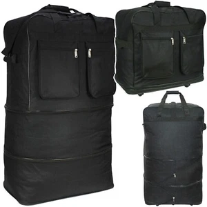 Extra Large Expandable Wheeled Zipper Duffle Cargo Travel Grow Storage Cary Bag - Picture 1 of 4