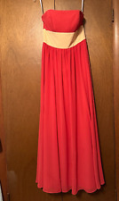 NWT Alfred Angelo Color Mix Dress Size 12 Persimmon & Sun Color
