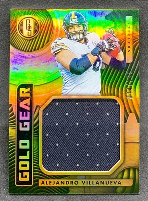 2019 Panini Gold Standard ALEJANDRO VILLANUEVA Gear Jumbo Jersey Patch SP /99 - Image 1 of 2