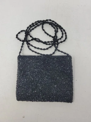 Bolso Bandolera Vintage Moyna Pequeño Negro Noche Cuentas 5SRL013 Foto 1 de 4