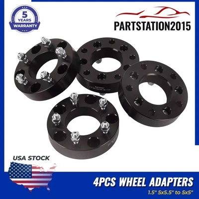 Adaptador de rueda 4 piezas 1,5" 5x5,5 a 5x5 1/2 pernos 5x139,7 a 5x127 para Ram 1500 Foto 1 de 4