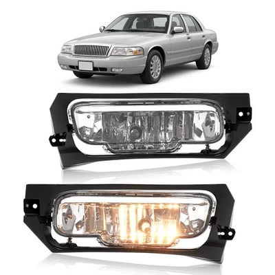 For Mercury Grand Marquis 2006-2011 Fog Light Set W/Bulb Driver & Passenger Side Foto 1 de 4