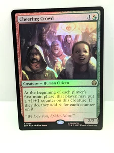 MTG Spiderman - Cheering Crowd - Creature - Rare - Foil - SPM 126 - - Picture 1 of 2