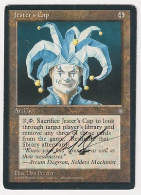 Signed Jester's Cap HP/DMG Ice Age Artist Dan Frazier 1995 MTG Magic Vintage EDH - Image 1 of 2