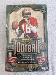 Tarjetas de fútbol americano de la NFL 1992 cubierta superior caja sellada Walter Payton Football Heroes - Imagen 1 de 3