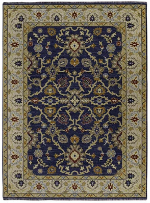 Linon Logan Marmara Polyester 2' X 3' Accent Rug in Navy and Ivory - Image 1 of 4