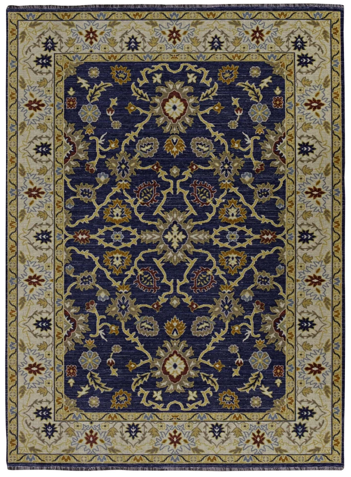 Linon Logan Marmara Polyester 2' X 3' Accent Rug in Navy and Ivory - Image 1 of 4