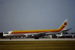 OB-R-1142; Original 35mm colour slide of Air Jamaica/Aero Peru DC-8-43 at MIA - Picture 1 of 1
