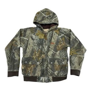 Woolrich Full Zip Hooded Realtree Hardwoods Camo Jacket Youth Size 14 - Picture 1 of 9