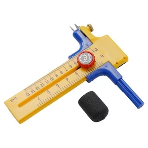 Circle Cutter Paper Vinly Yellow 10mm-150mm Circular Convenient Cropping - Picture 1 of 12