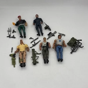 Lot 5 Vintage Rambo Action Figure 1980’s w Weapons Accessories Not Complete - Picture 1 of 9