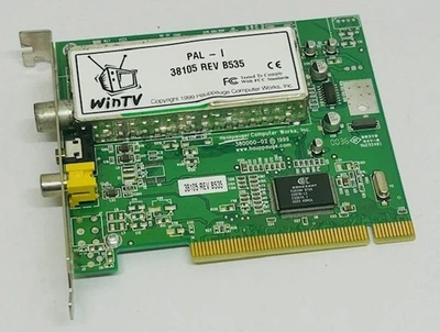 Hauppauge 380000-02 WinTV PAL-I 38105 Rev B535 PCI TV Tuner / Capture Card - Image 1 of 4