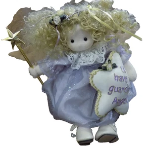 Green Tree Creations Ángel de la Guarda Hada Caja de Música Muñeca 5" Cabeza Sentada Movimientos - Imagen 1 de 9