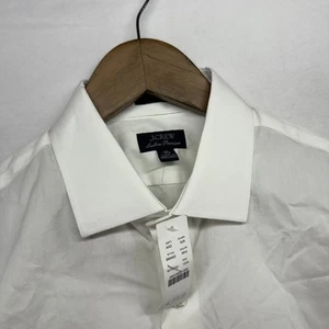 J Crew Shirt men's 15 34 White Ludlow Premium Slim Dress Cotton Button Up NEW - Picture 1 of 12