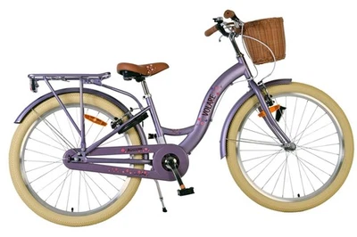Volare Blossom Kinderfahrrad für Mädchen - 24 Zoll in Lila mit Handbremsen - Bild 1 von 4