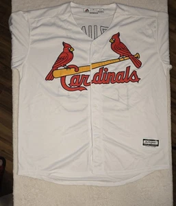 Majestic MLB St Louis Cardinals XL Marcell Ozuna Jersey Blanco Bravos Atlanta - Imagen 1 de 5