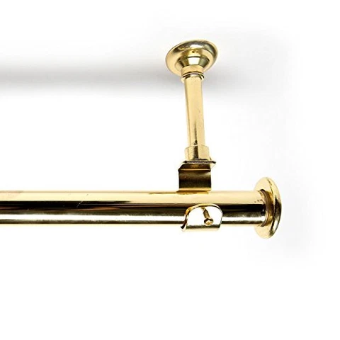Room/Dividers/Now 56-108in Hanging Curtain Rod with Brackets, Gold | Curtain Rod Cover