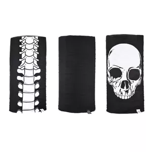 Oxford NW105 Comfy Black Skeleton Multifunctional One Size Neck Tubes (3 Pack) - Picture 1 of 2