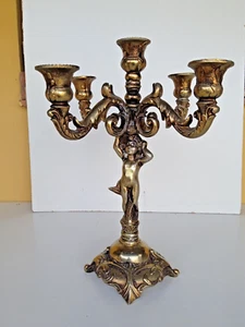 Candelabro Ottone nichelato- Italia 1960 1970 - Foto 1 di 12