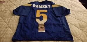 Jalen Ramsey Autographed Los Angeles Rams custom  XL Jersey JSA Blue&Gold Avail - Picture 1 of 15