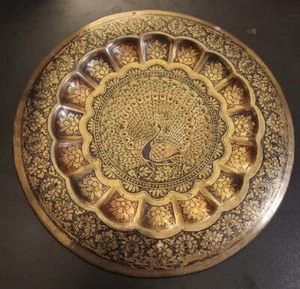 Golden Brass Peacock Plate, For Decoration(62) - Picture 1 of 5