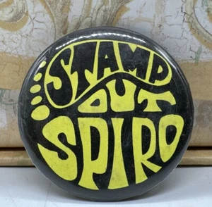 Early 1970S STAMP OUT SPIRO Hippie Style Pinback Button Richard Nixon - Picture 1 of 3