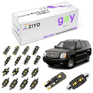 20pcs White LED Interior Light Kit For Cadillac Escalade EVS 2000-2006 Package - Picture 1 of 6