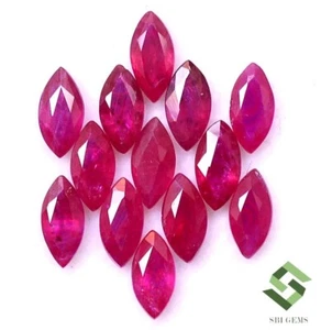 Lote de 6x3 mm de corte marquesa rubí natural 05 piezas 1,51 CTS calibradas - Imagen 1 de 7