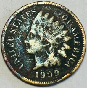1909 Indian Head Cent #4134 Full Liberty ~ Fine - Picture 1 of 2