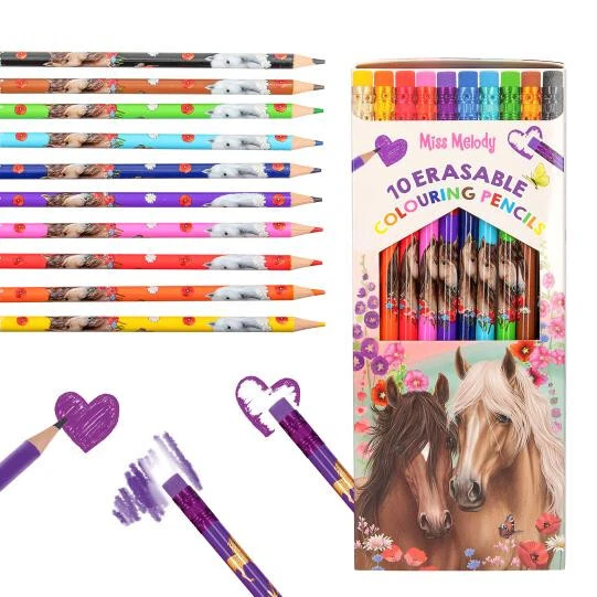 Depesche 13369_A Miss Melody Radierbare Buntstifte / 10Stück